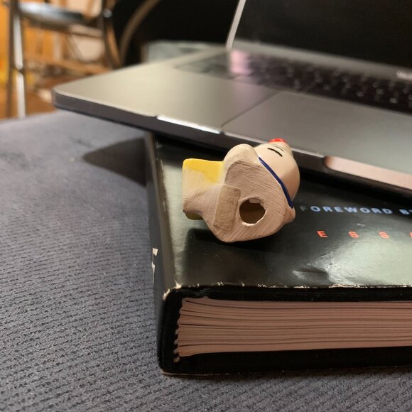 VTG Hello Kitty Ceramic Figurine Miniature 1.5" Book Reading Library 90s Sanrio - Picture 5 of 8